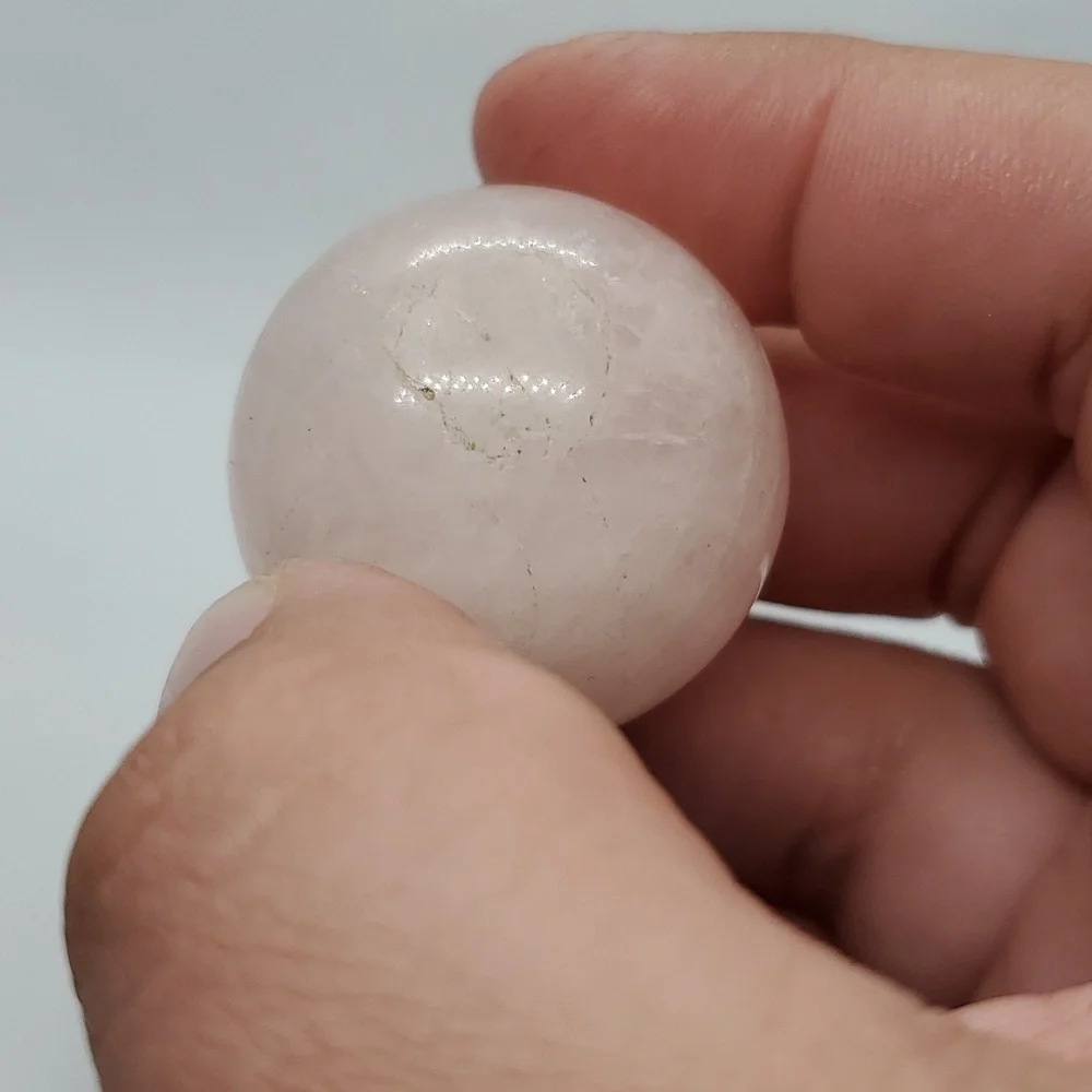 4" Rose Quartz Sphere - Picture 3 of 4